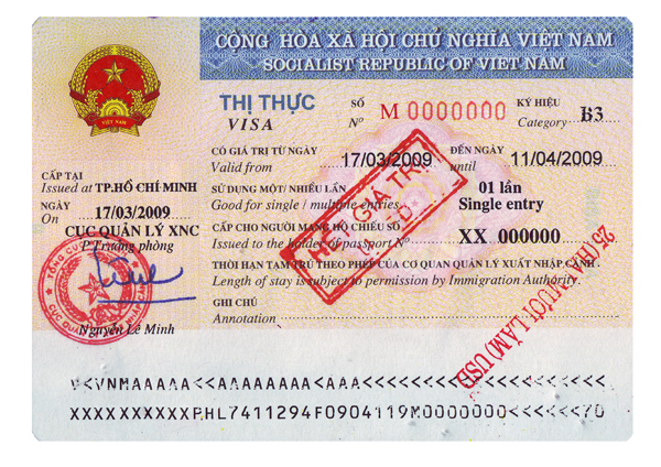 越南簽證 B3